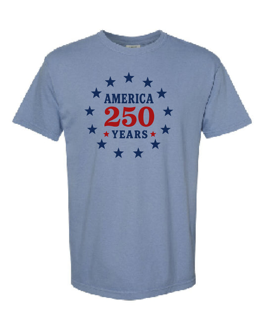 America's 250 - Patriotic Stars Tee - Heritage Blue
